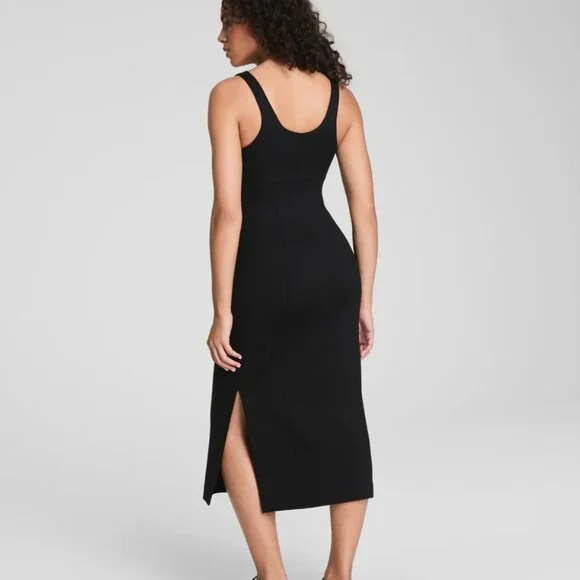 SPANXshape Ponte Midi Tank Dress Black Medium - Picture 2 of 4